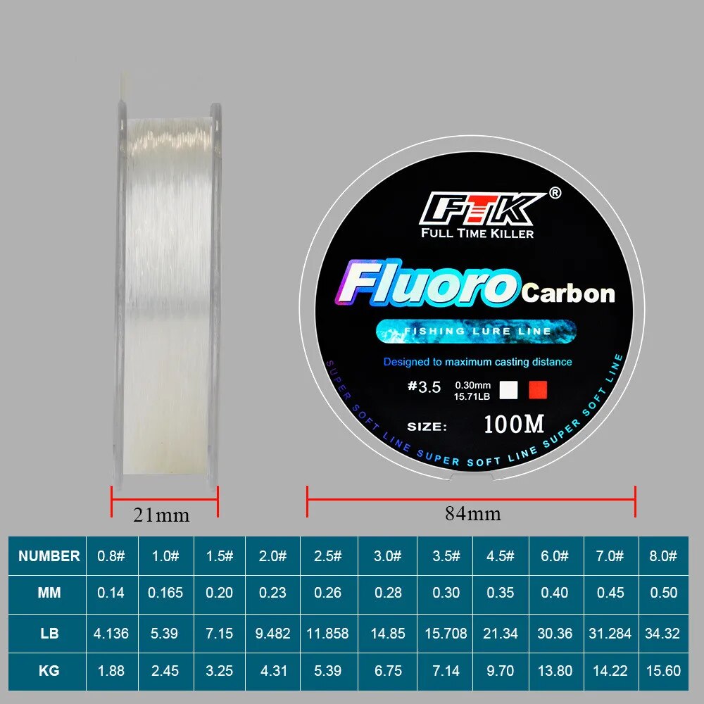 100m Fluorocarbon Bait Fishing - đánh giá và giá Copolymer Line