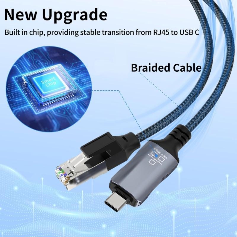 Cáp mạng USB C sang RJ45 tốc đ - đánh giá và giá Braided Line