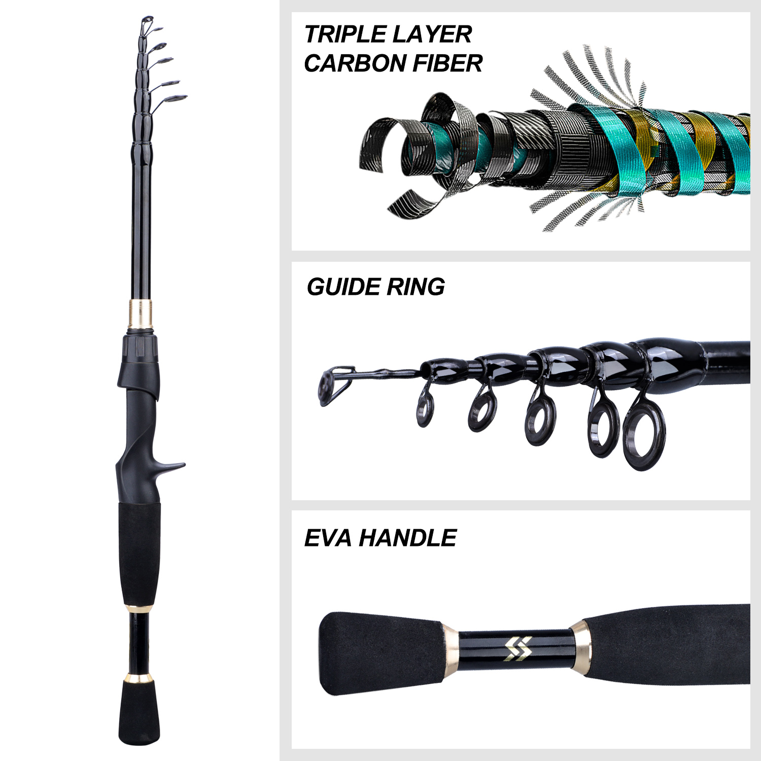 Sougayilang 1.8-2.4m Casting F - đánh giá và giá Fishing Line Spooler