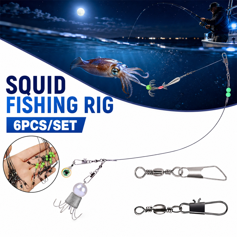 6pcs Squid Fishing Rig Octopus - đánh giá và giá Freshwater Line