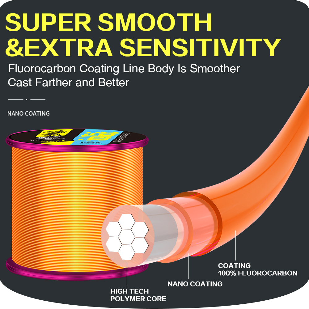 ZUKIBO 500m Fluorocarbon Coati - đánh giá và giá Ice Fishing Line